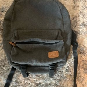 Vans backpack Grey with black detail with yam leather zip pulls